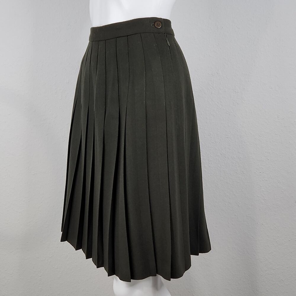 Vintage Wool Pleated Skirt Size Small - Picture 2 of 8